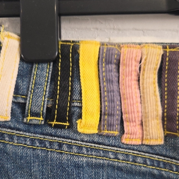 DSQUARED2 Denim Mini Skirt with Colorful Loops - Picture 6 of 10